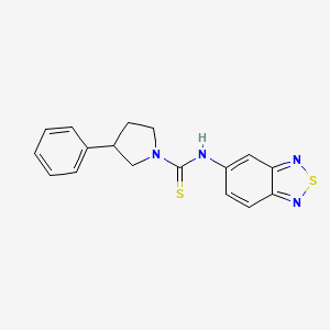 molecular formula C17H16N4S2 B4008329 N-(2,1,3-benzothiadiazol-5-yl)-3-phenylpyrrolidine-1-carbothioamide 
