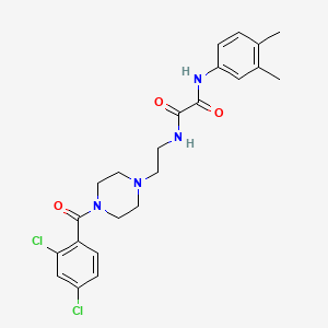 molecular formula C23H26Cl2N4O3 B4008615 N-[2-[4-(2,4-dichlorobenzoyl)piperazin-1-yl]ethyl]-N'-(3,4-dimethylphenyl)oxamide 