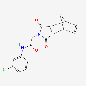 molecular formula C17H15ClN2O3 B4008674 N-(3-chlorophenyl)-2-(1,3-dioxo-1,3,3a,4,7,7a-hexahydro-2H-4,7-methanoisoindol-2-yl)acetamide 