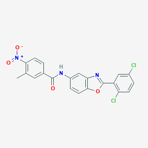 molecular formula C21H13Cl2N3O4 B400874 N-[2-(2,5-Dichloro-phenyl)-benzooxazol-5-yl]-3-methyl-4-nitro-benzamide CAS No. 314029-53-3