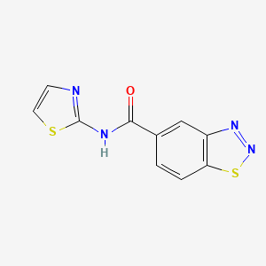 molecular formula C10H6N4OS2 B4008850 N-(1,3-thiazol-2-yl)-1,2,3-benzothiadiazole-5-carboxamide 