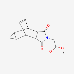 molecular formula C14H15NO4 B4008852 methyl (1,3-dioxooctahydro-4,6-ethenocyclopropa[f]isoindol-2(1H)-yl)acetate 
