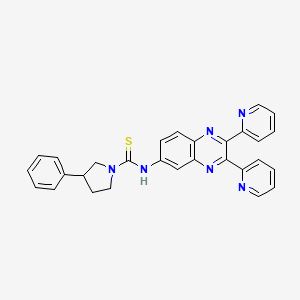 molecular formula C29H24N6S B4008858 N-(2,3-dipyridin-2-ylquinoxalin-6-yl)-3-phenylpyrrolidine-1-carbothioamide 