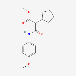 molecular formula C16H21NO4 B4008873 Methyl 2-cyclopentyl-3-(4-methoxyanilino)-3-oxopropanoate 