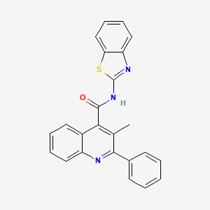 molecular formula C24H17N3OS B4009029 N-(1,3-benzothiazol-2-yl)-3-methyl-2-phenylquinoline-4-carboxamide 