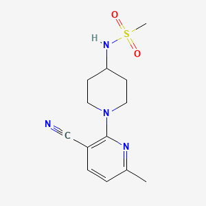molecular formula C13H18N4O2S B4009102 N-[1-(3-cyano-6-methylpyridin-2-yl)piperidin-4-yl]methanesulfonamide 