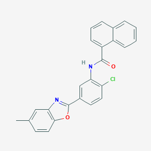 molecular formula C25H17ClN2O2 B400929 N-[2-chloro-5-(5-methyl-1,3-benzoxazol-2-yl)phenyl]-1-naphthamide 