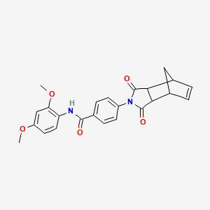 molecular formula C24H22N2O5 B4009348 N-(2,4-dimethoxyphenyl)-4-(1,3-dioxo-1,3,3a,4,7,7a-hexahydro-2H-4,7-methanoisoindol-2-yl)benzamide 