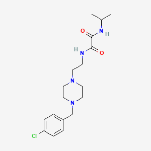 molecular formula C18H27ClN4O2 B4009396 N-[2-[4-[(4-chlorophenyl)methyl]piperazin-1-yl]ethyl]-N'-propan-2-yloxamide 