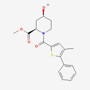 molecular formula C19H21NO4S B4009430 methyl (2R,4S)-4-hydroxy-1-(4-methyl-5-phenylthiophene-2-carbonyl)piperidine-2-carboxylate 