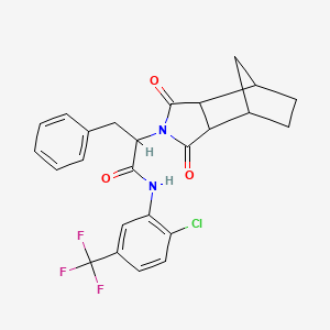 molecular formula C25H22ClF3N2O3 B4009444 N-[2-chloro-5-(trifluoromethyl)phenyl]-2-(1,3-dioxooctahydro-2H-4,7-methanoisoindol-2-yl)-3-phenylpropanamide 