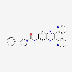 molecular formula C29H24N6O B4009580 N-(2,3-dipyridin-2-ylquinoxalin-6-yl)-3-phenylpyrrolidine-1-carboxamide 