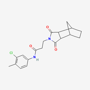 molecular formula C19H21ClN2O3 B4009650 N-(3-chloro-4-methylphenyl)-3-(1,3-dioxooctahydro-2H-4,7-methanoisoindol-2-yl)propanamide 