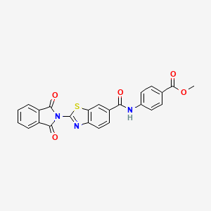 molecular formula C24H15N3O5S B4009677 Methyl 4-[[2-(1,3-dioxoisoindol-2-yl)-1,3-benzothiazole-6-carbonyl]amino]benzoate 