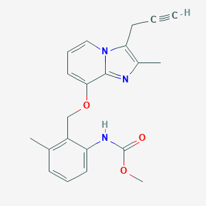 8-(2-Methoxycarbonylamino-6-methylbenzyloxy)-2-methyl-3-(2-propynyl)imidazo(1,2-a)pyridine
