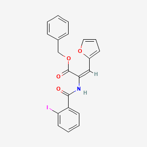 molecular formula C21H16INO4 B4009711 benzyl (E)-3-(furan-2-yl)-2-[(2-iodobenzoyl)amino]prop-2-enoate 