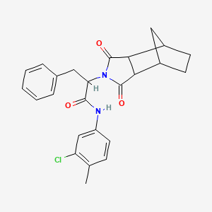 molecular formula C25H25ClN2O3 B4009720 N-(3-chloro-4-methylphenyl)-2-(1,3-dioxooctahydro-2H-4,7-methanoisoindol-2-yl)-3-phenylpropanamide 