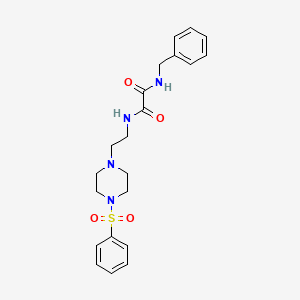 molecular formula C21H26N4O4S B4009829 N-[2-[4-(benzenesulfonyl)piperazin-1-yl]ethyl]-N'-benzyloxamide 