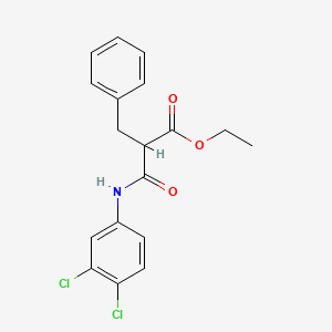 molecular formula C18H17Cl2NO3 B4009891 Ethyl 2-benzyl-3-(3,4-dichloroanilino)-3-oxopropanoate 