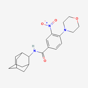 molecular formula C21H27N3O4 B4009960 N-(2-adamantyl)-4-morpholin-4-yl-3-nitrobenzamide 
