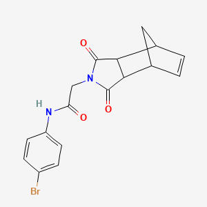 molecular formula C17H15BrN2O3 B4010035 N-(4-bromophenyl)-2-(1,3-dioxo-1,3,3a,4,7,7a-hexahydro-2H-4,7-methanoisoindol-2-yl)acetamide 