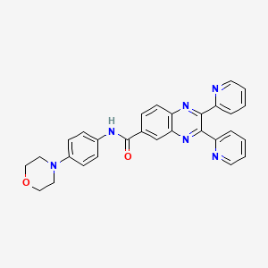 molecular formula C29H24N6O2 B4010182 N-(4-morpholin-4-ylphenyl)-2,3-dipyridin-2-ylquinoxaline-6-carboxamide 