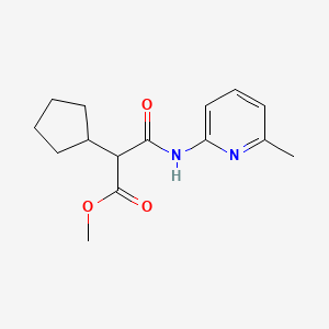 molecular formula C15H20N2O3 B4010275 Methyl 2-cyclopentyl-3-[(6-methylpyridin-2-yl)amino]-3-oxopropanoate 