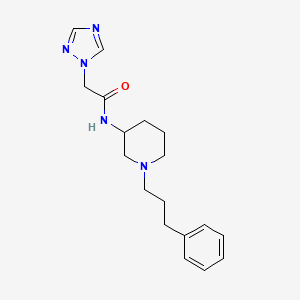 molecular formula C18H25N5O B4010288 N-[1-(3-phenylpropyl)piperidin-3-yl]-2-(1,2,4-triazol-1-yl)acetamide 
