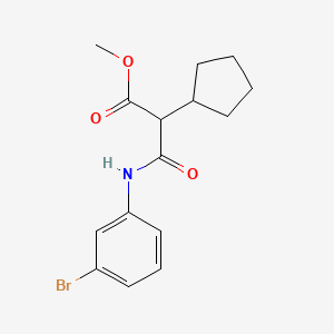 molecular formula C15H18BrNO3 B4010328 Methyl 3-(3-bromoanilino)-2-cyclopentyl-3-oxopropanoate 
