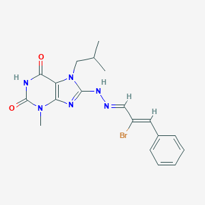 molecular formula C19H21BrN6O2 B401048 2-bromo-3-phenylacrylaldehyde (7-isobutyl-3-methyl-2,6-dioxo-2,3,6,7-tetrahydro-1H-purin-8-yl)hydrazone 