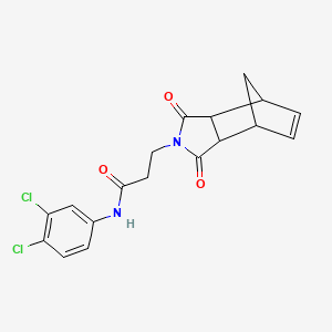 molecular formula C18H16Cl2N2O3 B4010578 N-(3,4-dichlorophenyl)-3-(1,3-dioxo-1,3,3a,4,7,7a-hexahydro-2H-4,7-methanoisoindol-2-yl)propanamide 