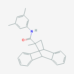 molecular formula C26H25NO B4010657 N-(3,5-dimethylphenyl)-15-methyltetracyclo[6.6.2.02,7.09,14]hexadeca-2,4,6,9,11,13-hexaene-15-carboxamide 