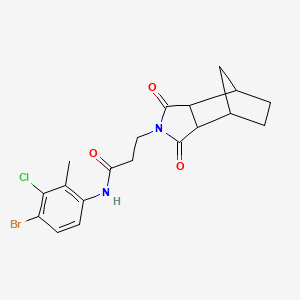 molecular formula C19H20BrClN2O3 B4010664 N-(4-bromo-3-chloro-2-methylphenyl)-3-(1,3-dioxooctahydro-2H-4,7-methanoisoindol-2-yl)propanamide 