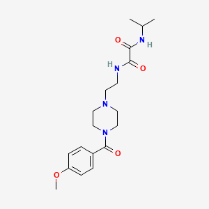 molecular formula C19H28N4O4 B4010715 N-(2-{4-[(4-methoxyphenyl)carbonyl]piperazin-1-yl}ethyl)-N'-(propan-2-yl)ethanediamide 