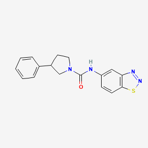molecular formula C17H16N4OS B4010723 N-(1,2,3-benzothiadiazol-5-yl)-3-phenylpyrrolidine-1-carboxamide 