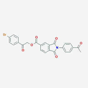 molecular formula C25H16BrNO6 B401074 2-(4-Bromophenyl)-2-oxoethyl 2-(4-acetylphenyl)-1,3-dioxo-5-isoindolinecarboxylate 