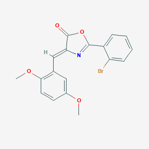 molecular formula C18H14BrNO4 B401086 2-(2-bromophenyl)-4-(2,5-dimethoxybenzylidene)-1,3-oxazol-5(4H)-one 