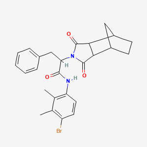 molecular formula C26H27BrN2O3 B4010888 N-(4-bromo-2,3-dimethylphenyl)-2-(1,3-dioxooctahydro-2H-4,7-methanoisoindol-2-yl)-3-phenylpropanamide 