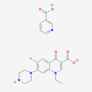 molecular formula C22H23FN4O5 B040109 Norfloxacin (nicotinate) CAS No. 118803-81-9