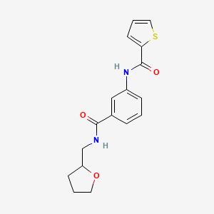 molecular formula C17H18N2O3S B4011011 N-[3-(oxolan-2-ylmethylcarbamoyl)phenyl]thiophene-2-carboxamide 
