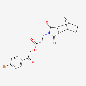 molecular formula C20H20BrNO5 B4011012 2-(4-bromophenyl)-2-oxoethyl 3-(1,3-dioxooctahydro-2H-4,7-methanoisoindol-2-yl)propanoate 