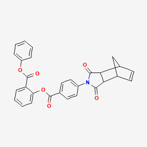 molecular formula C29H21NO6 B4011041 phenyl 2-({[4-(1,3-dioxo-1,3,3a,4,7,7a-hexahydro-2H-4,7-methanoisoindol-2-yl)phenyl]carbonyl}oxy)benzoate 