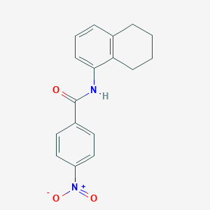 molecular formula C17H16N2O3 B401106 4-nitro-N-(5,6,7,8-tetrahydronaphthalen-1-yl)benzamide 