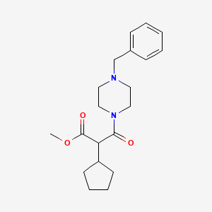 molecular formula C20H28N2O3 B4011064 Methyl 3-(4-benzylpiperazin-1-yl)-2-cyclopentyl-3-oxopropanoate 