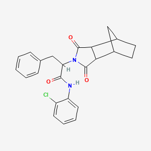 molecular formula C24H23ClN2O3 B4011081 N-(2-chlorophenyl)-2-(1,3-dioxooctahydro-2H-4,7-methanoisoindol-2-yl)-3-phenylpropanamide 