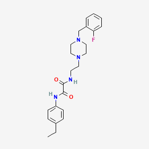 molecular formula C23H29FN4O2 B4011090 N'-(4-ethylphenyl)-N-[2-[4-[(2-fluorophenyl)methyl]piperazin-1-yl]ethyl]oxamide 