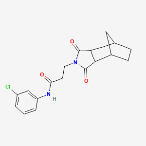 molecular formula C18H19ClN2O3 B4011126 N-(3-chlorophenyl)-3-(1,3-dioxooctahydro-2H-4,7-methanoisoindol-2-yl)propanamide 