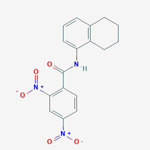 molecular formula C17H15N3O5 B401114 2,4-dinitro-N-(5,6,7,8-tetrahydronaphthalen-1-yl)benzamide 