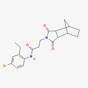 molecular formula C20H23BrN2O3 B4011210 N-(4-bromo-2-ethylphenyl)-3-(1,3-dioxooctahydro-2H-4,7-methanoisoindol-2-yl)propanamide 