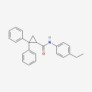 molecular formula C24H23NO B4011233 N-(4-ethylphenyl)-2,2-diphenylcyclopropane-1-carboxamide 